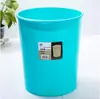 Bote de Basura Creativo para Cocina Sala de Estar Doméstico Redondo sin Tapa Cesto de Basura para Baño de Escritorio de Mano Bote de Basura de Plástico