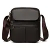 Nueva Bolsa de Cuero para Hombre Transfronteriza Hecha de Piel de Vaca de Primera Capa, Bolso de Hombro de Moda Versátil con Múltiples Bolsillos, Bolso Cruzado de Piel de Vaca