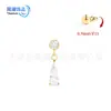 Pendientes de Titanio F136 Versátiles Circonita 5A Colgante Copa Agua Gota Cartílago Oreja Stud Piercing Pendiente Fábrica Fuente Venta al por Mayor