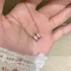 Banho de Ouro Real Item Quente Xiaohongshu Colar Vermelho com Diamante para Afinar a Cintura Feminina Luxo Leve Brilhante Toque de Alto Padrão Dropshipping