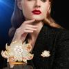 Broche de loto de alta gama, nuevo, elegante y exquisito, con forma de loto de buena suerte, accesorio antiexposición, dulce y fresco alfiler de perla