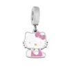 Dibujos Animados Mickey Minnie Accesorios para Joyería DIY Lindo Periférico de Animación Colgante de Hamburguesa de Aceite Pulsera de Acero de Titanio Colgante