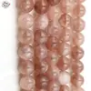 Pedra Natural Otimizada Pó de Gelo Pedra do Sol Calcedônia Mais Cristal Rosa Contas Soltas Contas Redondas DIY Acessórios para Miçangas Artesanais Atacado