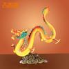 Jishanyuan Xianglong Xianrui Adornos de Dragón de Cobre signo zodiacal Dragón Qinglong dragón dorado sala de estar decoración del hogar 0988