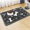 Tapete Simples para Alimentação de Gatos e Cachorros, Resistente a Manchas, Resistente ao Desgaste, Absorvente de Água, Antiderrapante, Tapete de Chão Fácil de Limpar, Tapete Doméstico Anti-respingo e Anti-Urina
