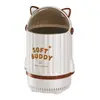 Cubo de basura rodante de gato de dibujos animados Alta apariencia Uso doméstico Cubos dobles interior y exterior Dormitorio Sala de estar Creativo Lindo Con tapa Papelera