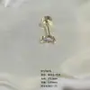 Brincos de Pino em Aço Titânio 316L Moda Simples Brilhante Ouro Café Zircônia Completa Studs para Cartilagem da Orelha Tendência Versátil Doce Cool Brinco
