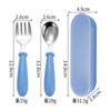 Acero inoxidable 304 portátil cuchara para niños Tenedor vajilla cuchara para comer para bebé juego de tenedor regalo para madre y bebé personalización
