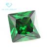 Lote de fábrica 5A cuadrado verde circonio piedra desnuda artificial puntiaguda inferior ángulo recto coche Flor Princesa Cuadrado abuela verde piedra blanca CZ