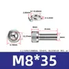 Aço inoxidável 304 DIN912 Cabeça de copo arruela de mola hexagonal parafuso de máquina de combinação dupla cabeça cilíndrica recartilhada M3M8
