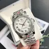 Reloj Mecánico Totalmente Automático, Reloj Rolex Datejust para Hombre, Esfera de Diamantes Romana, Acero Inoxidable Luminoso Resistente al Agua Reloj de Negocios
