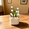 Vaso de Suculenta Esmaltado Zibo, Ornamento de Flor de Vidro, Planta Verde, Presente de Dia das Mães, Decoração Artesanal