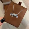 Nuevo Estilo "El Dinero Llega al Instante" Collar Triturado en Oro y Plata, Joyería de Nicho Versátil de Alta Gama para el Año de Nacimiento, Idea de Regalo