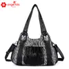 Bolso de Hombro Multifuncional de Gran Capacidad para Comercio Exterior, Viaje de Negocios, Trayecto Diario, Bolso Cruzado Lavado Creativo de Moda