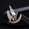 Broche de Velero Perla para Mujer, Broche Versátil y de Personalidad Única, Pin de Nicho Simple y Lujo Ligero, Elegante Accesorio para Traje