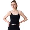 Estilo Deseo Puro Diseño Camisola Plisada Chaleco para Mujer Primavera y Verano Ropa Exterior Ajustada Corta Hermosa Espalda Top con Almohadilla en el Pecho