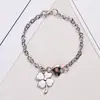 Pulsera de moda simple con colgante de trébol de cuatro hojas, corazón y diamante, hechizo, mucho suministro de Taobao, venta al por mayor de una generación