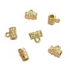 Chapado en Oro de 14K Cobre Colgante Cilíndrico Dijes Pulsera Material DIY Hecho a Mano Accesorios de Joyería