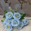Buquê de flores artificiais de alta qualidade, modelo Imperial Concubine, com 7 rosas pequenas e 14 rosas pequenas em formato de diamante.