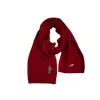 "Oso Caballero" Bufanda Gruesa de Punto de Lana 100% Australiana de Color Sólido Bufanda Bordada para Pareja Regalo para Mujeres
