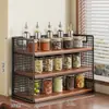 Estante de Especias para Cocina Estante Multifuncional para Almacenamiento de Condimentos en Encimera Organizador de Utensilios de Cocina para Aceite Sal Salsa de Soja Vinagre Estante