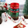 Cinta navideña clásica de colores rojo y verde a juego. Conoce la decoración navideña. Lazo de bricolaje. Cinta para empaquetar regalos.