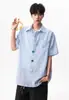 Camisa de Cuadros de Manga Corta para Hombre, Camisa Casual de Verano para Hombre, Chaqueta Juvenil de Nuevo Estilo