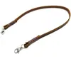 Bolso Bandolera para Mujer con Correa de Hombro Única de Piel de Vaca Cierre Bolso Bandolera Correa de Piel de Vaca Negra Marrón Oscuro de 5 mm de Grosor