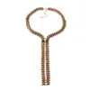 Para Transfronterizo Exquisito Lujo Ligero Gama Alta Aleación Completa de Diamantes Geométrico en Forma de Corazón Estilo Corbata Collar Colgante Elegante Accesorio de Fiesta