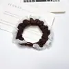 Mascarilla Facial Suave y Cómoda con Volantes de Encaje Estilo Coreano Seda de Hielo Scrunchie Pequeño Accesorio para el Cabello de Cola de Caballo Simple de Moda Modelo Nuevo