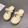 Pantuflas Mary Jane de punta cerrada para mujer, nuevas sandalias de verano antideslizantes con lazo y suela suave que combinan con todo para mujer