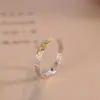 Moderna Joyería para el Trayecto Anillo de Buena Suerte Hielo Triturado de Plata de Ley S925 Anillos a Juego para Pareja con un Estilo Fresco y Discreto