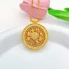 Loja de Ouro Mesmo Estilo Rotativo Ouro Antigo 999 Diamante Auspicioso Bússola das Oito Joias Pingente Corrente para Suéter para Mulheres