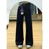 Jeans Branco Wide Leg Micro Flare Feminino 2025 Primavera e Verão Novo Cintura Alta Stretch Calça Reta