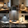 Atenuación de Tres Colores, Lámpara de Mesa Táctil para Mesita de Noche de Dormitorio, Luz Nocturna para Estudio, 1200 mAh, Modelo de Carga USB