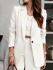 Chaqueta de Traje Simple de Un Botón de Nuevo Estilo Transfronteriza Europea y Americana para Mujer, Holgada, Versátil, de Temperamento, Top de Traje Casual