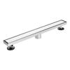 Ralo profissional linear para chuveiro com inserção de azulejos invisíveis no piso, ralo de chuveiro com nível ajustável