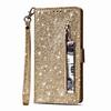 Para Samsung S21U luxo glitter zíper bolsa capa protetora de telefone celular A42 A12 M51 cartão proteção capa de couro