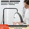 Lámpara de Pie de Media Luna para Protección Ocular Transfronteriza de 24 pulgadas para Manicura, Tatuaje de Cejas, Extensión de Pestañas, Luz en Forma de U de Protección Ocular, Luz de Relleno