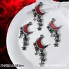 Accesorios de Estilo Oscuro Estilo Europeo y Americano Mariposa Negra Pistola Cruz de Rosa Colgante Pulsera de Cuentas DIY Collar