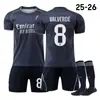 252 Camiseta de Visitante del Real Madrid Número 5 Bellingham Número 10 Mbappé Número 7 Vinícius Camiseta con Número Correcto