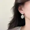 Aretes Cuadrados de Concha Marina Mariposa Perla Barroca Pendientes de Perla de Gama Alta para Mujer Venta al por Mayor Dropshipping Transmisión en Vivo