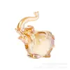 Artesanato de Cristal Enfeites de Animais Elefante de Cristal Trazedor de Sorte Pequeno Elefante Peso de Papel para Estudo Balcão da Sala de Estar Decoração para Casa Amazon