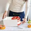 Cajas de Empaque para Postres Estilo Occidental Transfronterizas, Cajas para Pasteles, Cajas de Empaque para Pasteles de Capas de Mousse, Cajas con Ventana Transparente 6 8 10 pulgadas Mayoreo