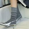 Calcetines de Mujer para Todas las Estaciones, Estilo Pasarela Miu, Aspecto Adelgazante, Transpirables, Cómodos, Absorbentes de Sudor y Versátiles Calcetines de Rizo