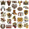 Patches bordados coloridos contrastantes em estilo western, cacto, cabeça de touro, patches de bota de cowboy, emblemas bordados, acessórios para vestuário