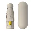 Sombrilla Protectora del Sol 50% de descuento Mini Sombrilla Cápsula para Mujer, Sombrilla Parasol de Recubrimiento Negro Personalizado de Alta Gama, Doble Uso para Sol y Lluvia