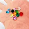Diamante de cristal de 8 mm color electrochapado Aurora multicolor arte de uñas zapatos ropa bolsos accesorios rhinestone vidrio de simulación Diamante
