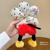 Nuevos coleteros florales de Mickey Mouse para mujer, liga para moño creativa de otoño e invierno, lindo coletero de Mickey Mouse con lunares