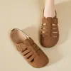 Sapatos Femininos, Versátil Estilo Novo de Verão, Chinelos Vazados com Biqueira de Espinha de Peixe, Slip-Ons de Alta Qualidade para Uso Externo